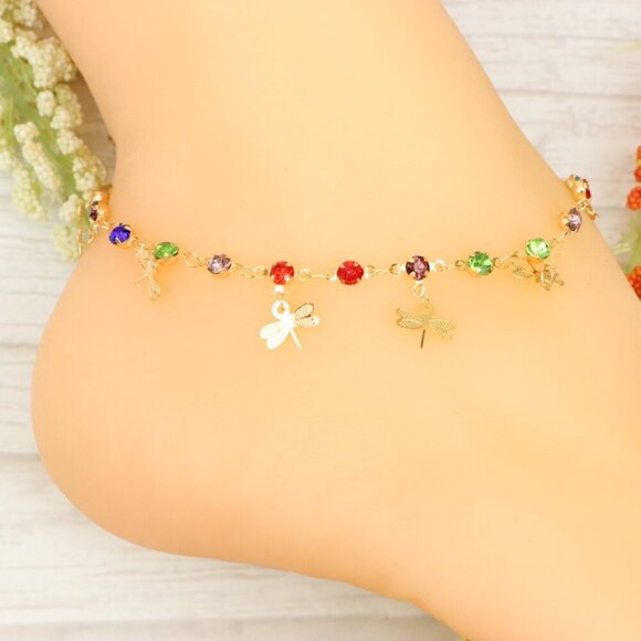 "Handmade Anklet – Elegant & Delicate Jewelry for Women | UNVRC1253 - Picture 3 of 10